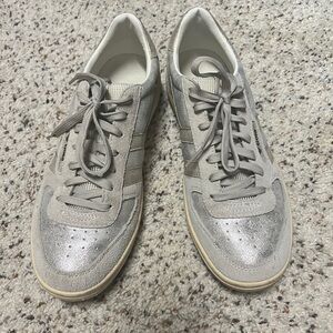 GOLA Hawk sneaker in a metallic silver and grey suede material. 
Size 8.5